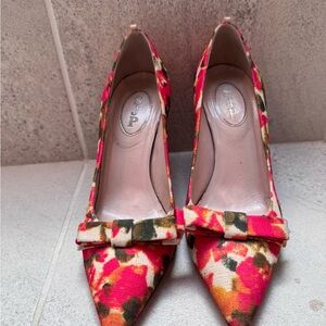 SJP by Sarah Jessica Parker Floral Heels - Pink and Green